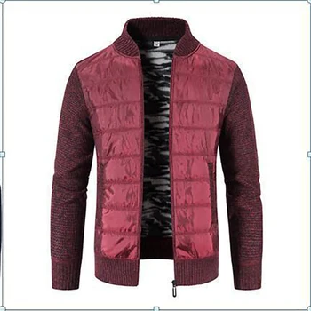 2023 Mužov Teplé Populárne Knitwear Kabát Bežné Jeseň a v Zime Vysoký Golier Vonkajšie Nosiť Svetre Zmiešané Farby na Zips, Sveter Mimo