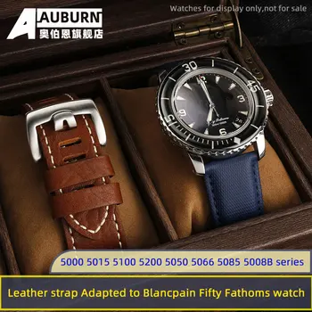 20 mm 23 mm pre Blancpain hodinky remienok, Päťdesiat Fathoms 5000 5015 5100 5200 5050 5066 5085 5008B Blancpain kožený pásik, príslušenstvo