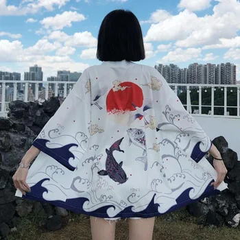 Japonské Tradičné Oblečenie Žeriav Kapor Anime Kimono Šaty Žien Samuraj Haori Hombre Yukata Mužov Cardigan