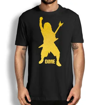 Dime Dimebag Darrell Šport Logo Tričko Milovníkov Gitara Tričko, Dimebag Zlaté Logo Tee s dlhými rukávmi