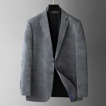 Lin2850-pánske kabát Business bežné Jar a na Jeseň oblek