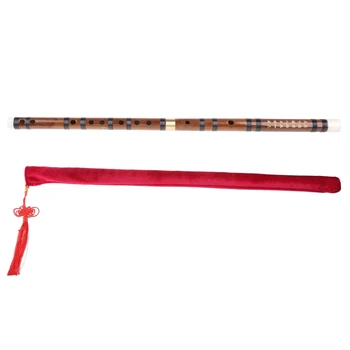 Vertikálne Bambusová Flauta 23 Palcov na Kľúč D Čínske Hudobné nástroje, Kovové Spoločné
