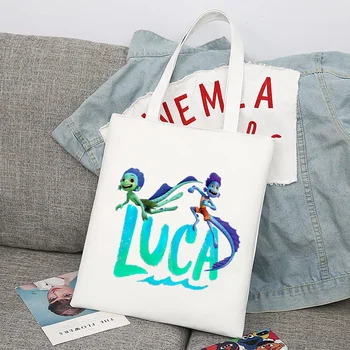 Disney Luca Alberto Mora Monster Shopper Tašky, Nákupné Tašky Tote Bag Taška Cez Rameno Plátno Tašky Veľkú Kapacitu College Kabelka