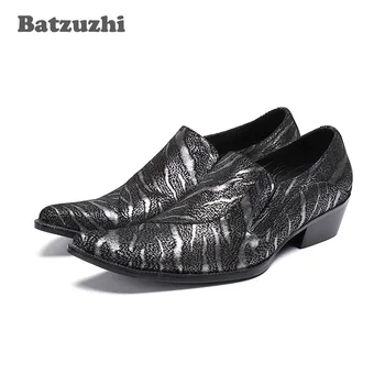 Batzuzhi Luxusné Zapatos Hombre Mens Topánky Výšky Zvýšenej Kožené Topánky Mužov Oxfords Black Elegantný Business Party Šaty Topánky