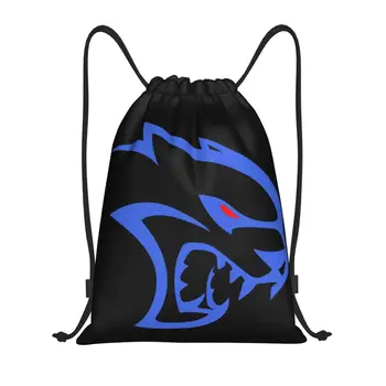 Modrá Hellcats Šnúrkou Batoh Športové tašky pre Mužov, Ženy Superhrdina Školenia Sackpack