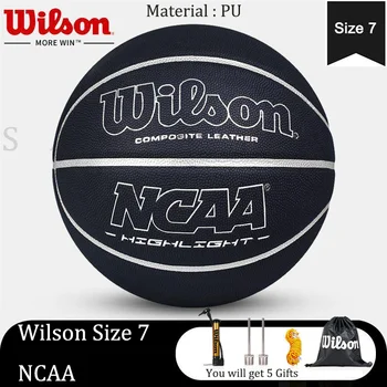 Pôvodné Wilson Basketbal Veľkosť 7 PU a Kožené Vysoký Štandard Kvality Basketbalovú Loptu Vonkajšie alebo Vnútorné Školenie pre NBA Športy