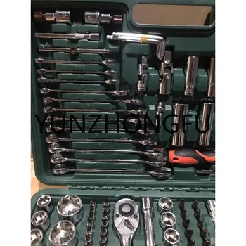 Auto repair kit 216 ks zásuvka kľúča auto ochrana nástroj, 72 zubov rýchle kľúča kombinácia auta