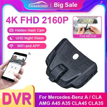 4K Auta DVR Plug and Play Dash Cam Kamera UHD Video Rekordér Pre Mercedes-Benz A-Calss CLA CLA200 A45 AMG A35 CLA45 CLA35 DashCam