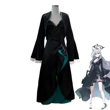 Modrá Archív Sunaookami Shiroko Cosplay Kostýmy Blackening Šaty A Plášť Coser Plnej Oblečenie Halloween Hry Anime Oblečenie