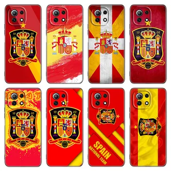 Španielsko španielske Vlajky Telefón puzdro Pre Xiao Mi POCO X3 NFC GT M4 M3 12 11T 10 TON Pro A3 11 Lite NE 5G 12X 11i F3 Mäkké TPU Kryt Čierny