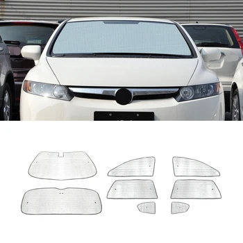 Pre Honda Civic 2006-2010 Auto čelného skla Slnečník UV Štít Blok, Kryt Jeden Súbor pre Predné Bočné Okná Interiérové Doplnky