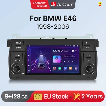 Junsun V1pro AI Hlas Autoradio Android, Auto Radio Na BMW E46 M3 318/320/325/330/335 Carplay 4G Auto Multimédiá GPS 2din