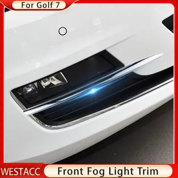 2ks/Set ABS Chrome Auto Predné Hmlové Svetlo Nálepku Krytu Flitrami Výbava pre Volkswagen VW Golf 7 MK7 2013 - 2017 Styling Príslušenstvo