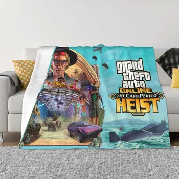 Môže GTA Online Prežiť Deka 3D Tlač Mäkké Flanelové Fleece Teplé Video Hry Hodiť Deky pre Cestovanie posteľná bielizeň Gauči Prikrývky