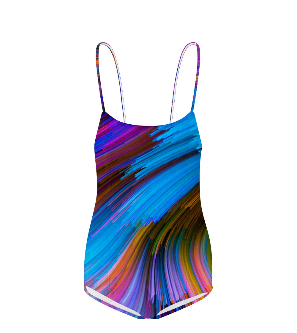 Multicolour Tlač jednodielne Plavky, Šatka Pláž, Kúpanie Plavky pre Ženy